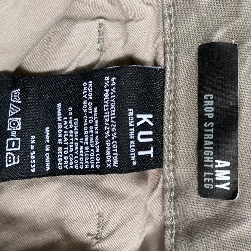 Kut crop straight leg jeans